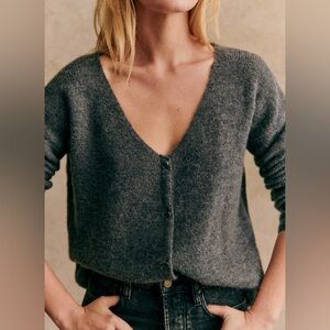 Sezane Barry Cardigan size xs in charcoal grey
